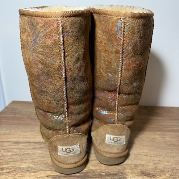 UGG Australia Rainbow Tropical Leaf Brown Boots, Women’s 6 - Picture 6 of 10